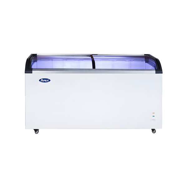 MMF9113 — Curved Glass Top Chest Freezer (12 cu ft)