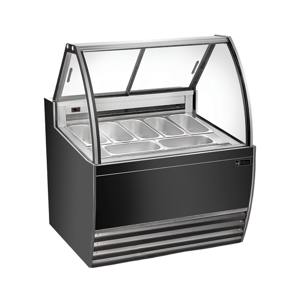 FIGCB-4252 Black Curved Gelato Showcase