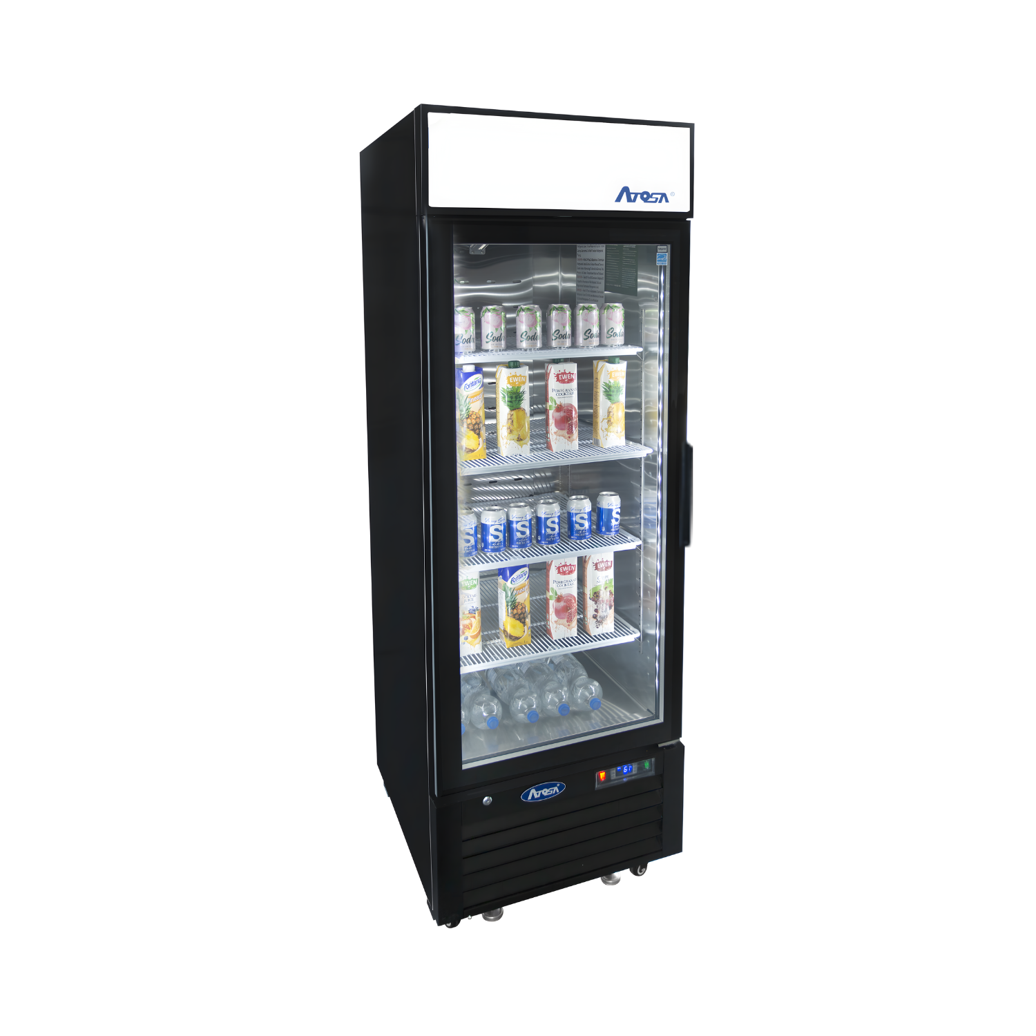 MCF8720GRL — Black Cabinet One (1) Glass Door Merchandiser Freezer, Left-hand Hinge