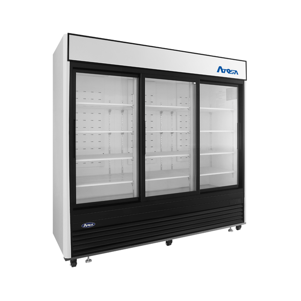 MCF8729GR — Black Exterior Sliding Glass Door Refrigerator Merchandiser