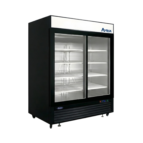 MCF8723GR — Black Cabinet Two (2) Glass Door Merchandiser Cooler