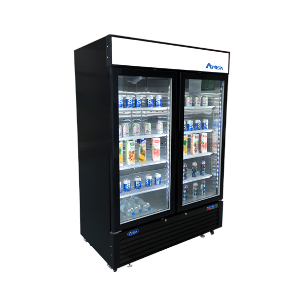 MCF8733GR — Black Cabinet Two (2) Glass Door Merchandiser Cooler