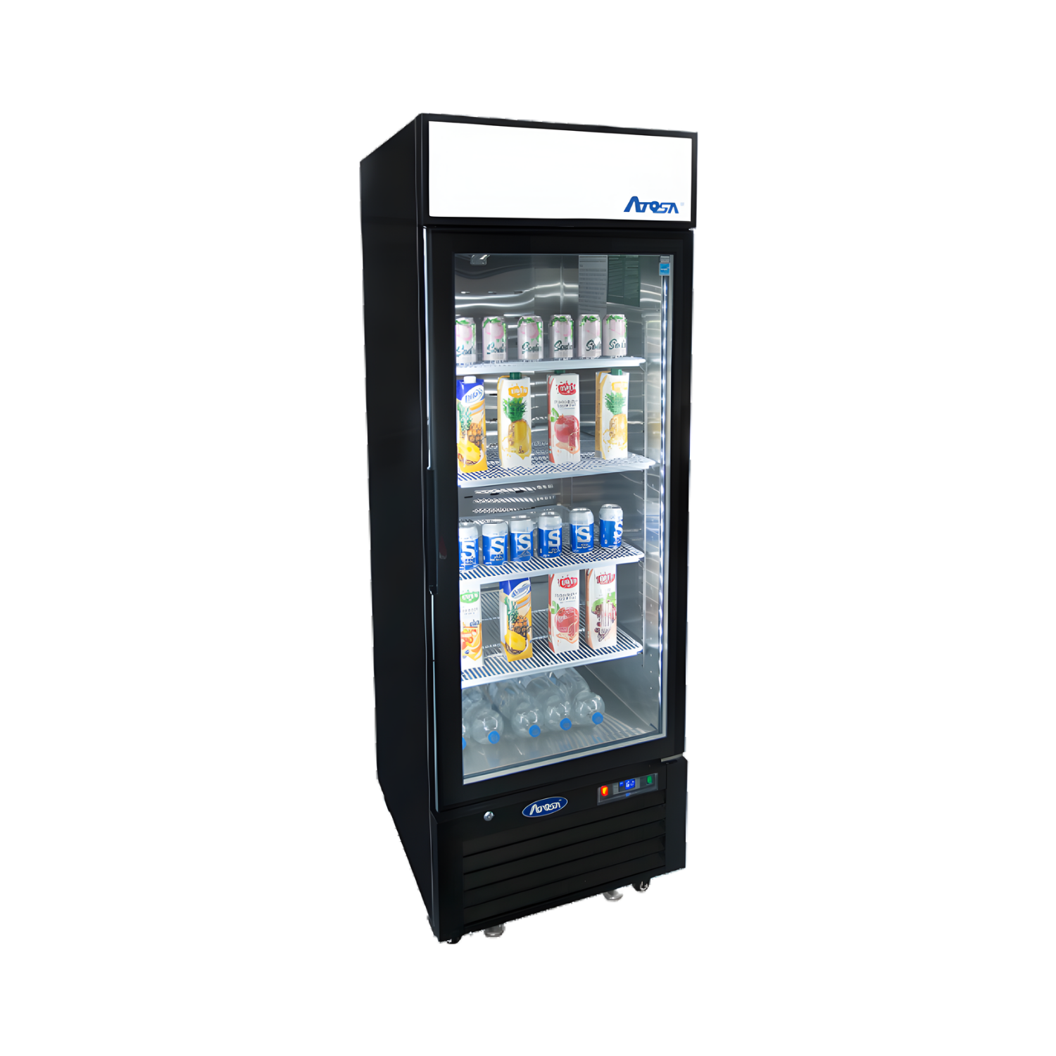 MCF8722GR — Black Cabinet One (1) Glass Door Merchandiser Cooler, Right-hand Hinge
