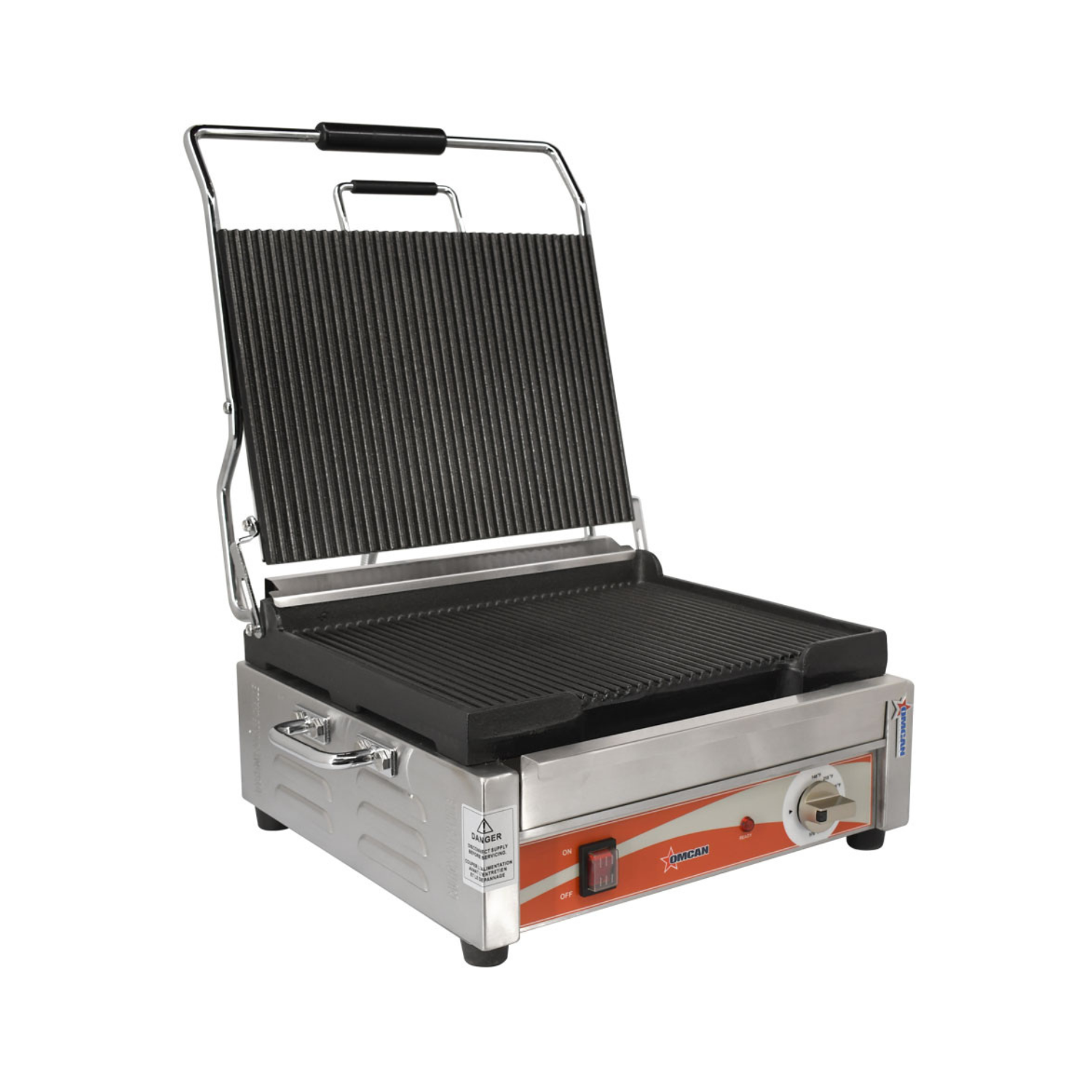19936  12″ x 15″ Single Panini Grill with Grooved Plates