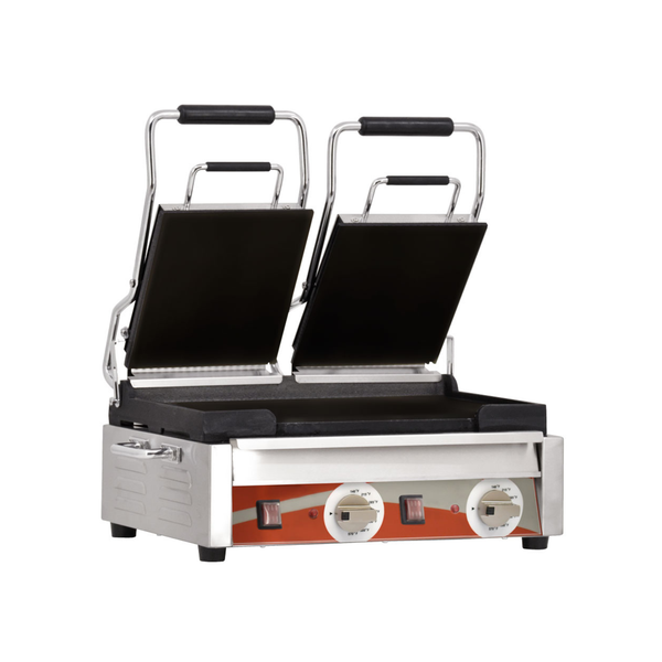 21466 10" x 18" Double Panini Grill with Smooth Plates