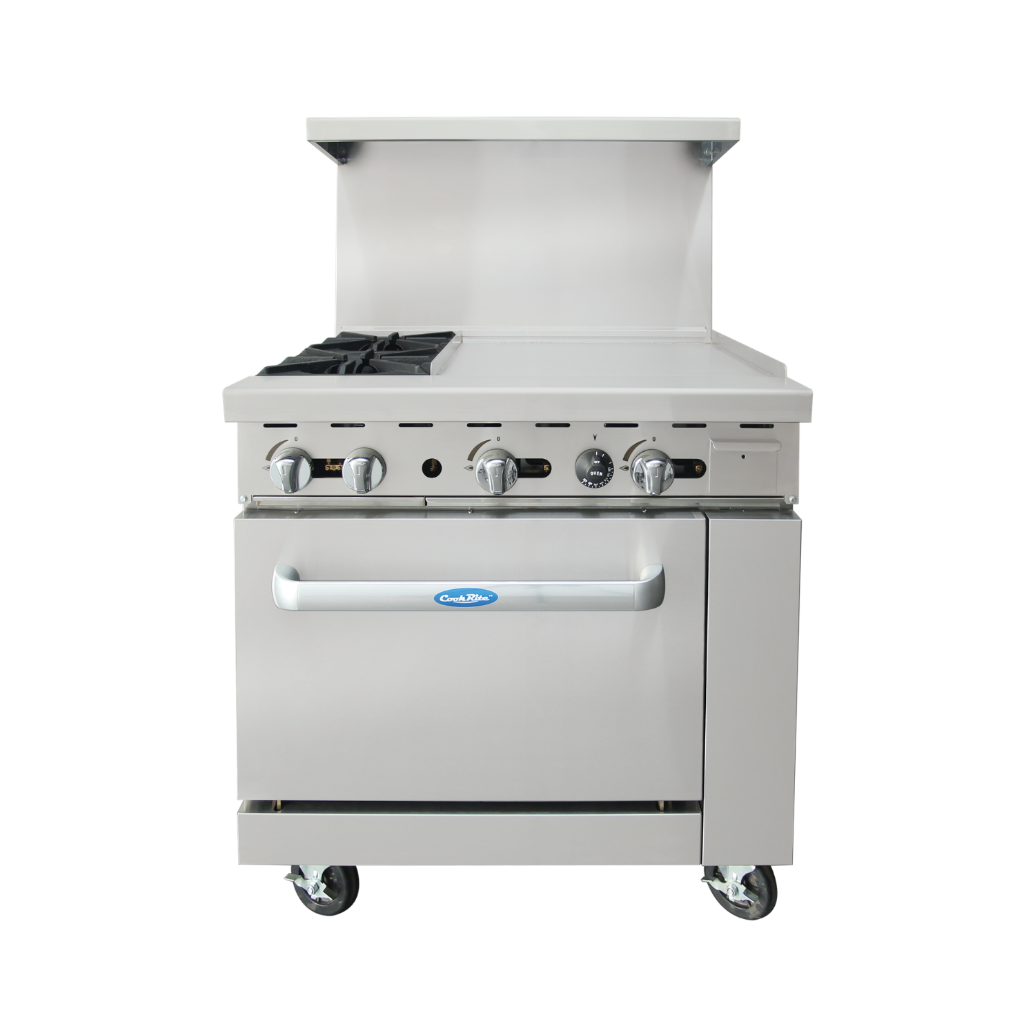 AGR-2B24GR — 36″ Gas Range with Two (2) Open Burners & 24″ Griddle