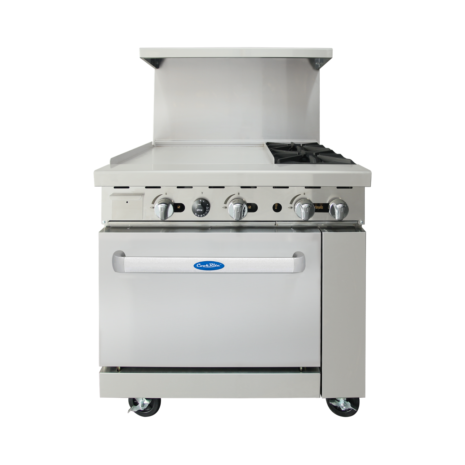 AGR-2B24GL — 36″ Gas Range with Two (2) Left Open Burners & 24″ Griddle