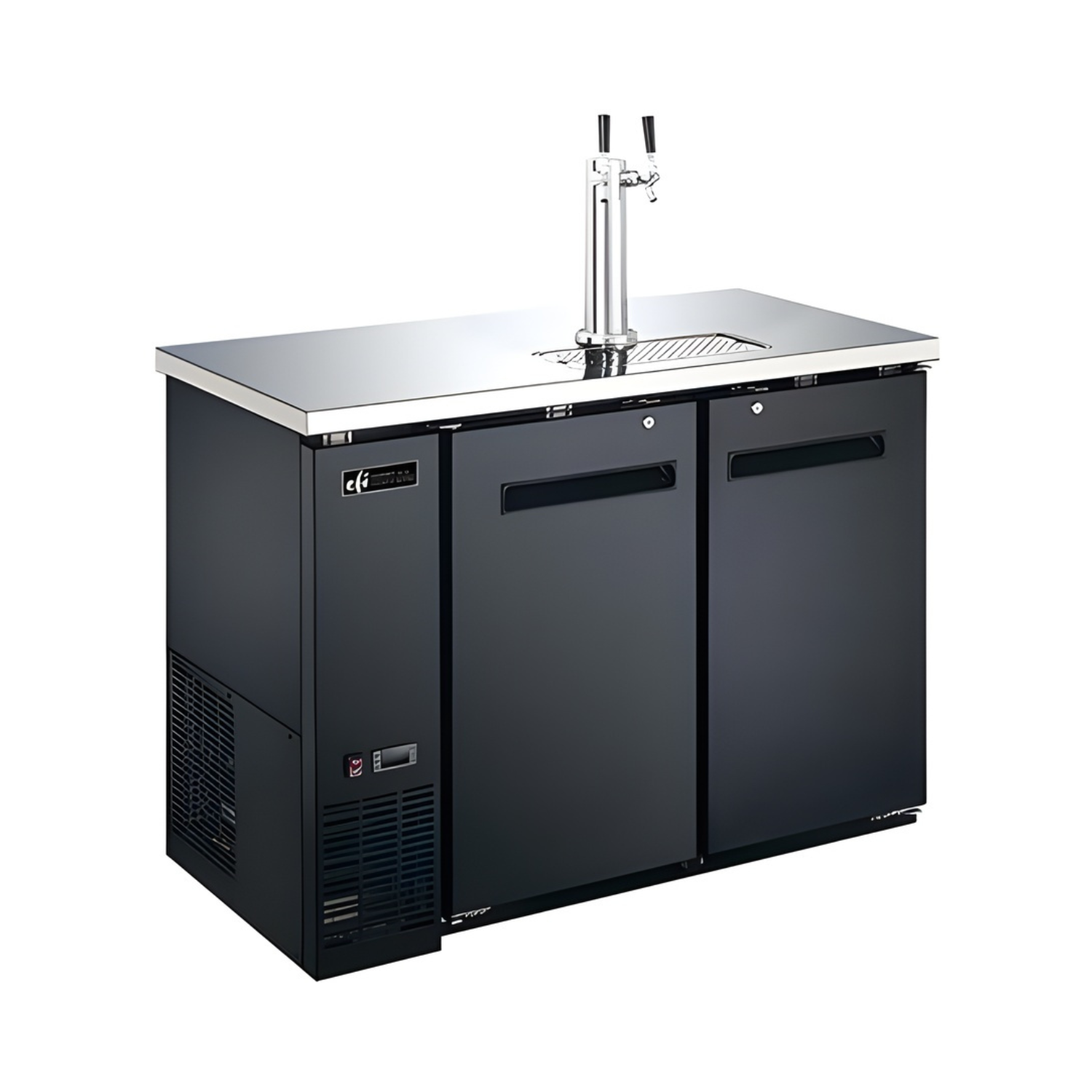 CBBDD2-48CC — 48" Black Back Bar Direct Draw Dispensing Cooler