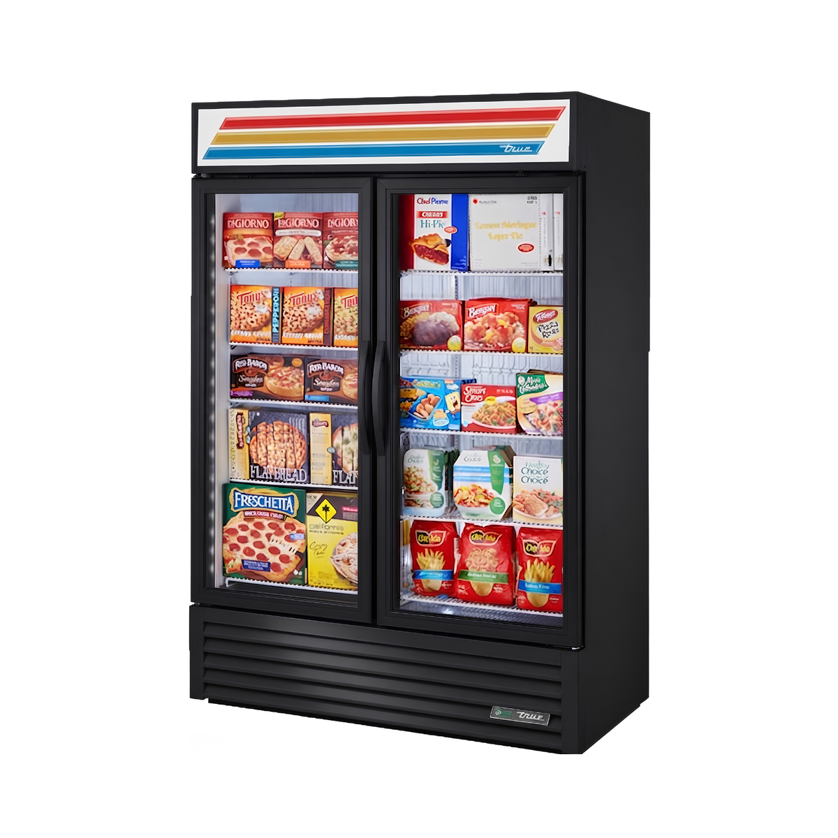 GDM-49F-HC~TSL01 54" Black Swing Glass Door Merchandiser Freezer