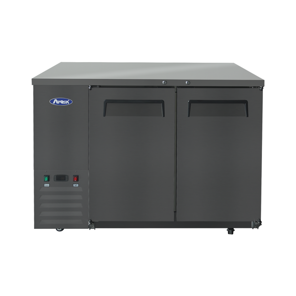 SBB48GRAUS2 — 48″ Black Shallow Depth Back Bar Cooler