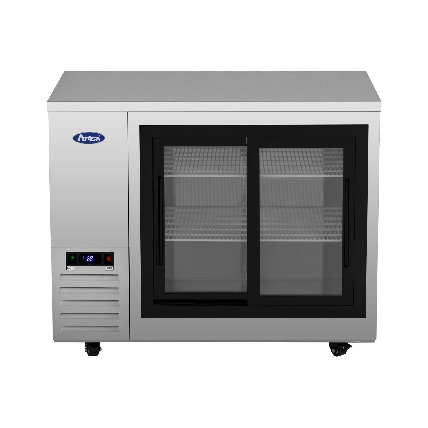 SBB48SGGRAUS1 – 48″ Shallow Depth Back Bar Cooler with Glass Sliding Doors