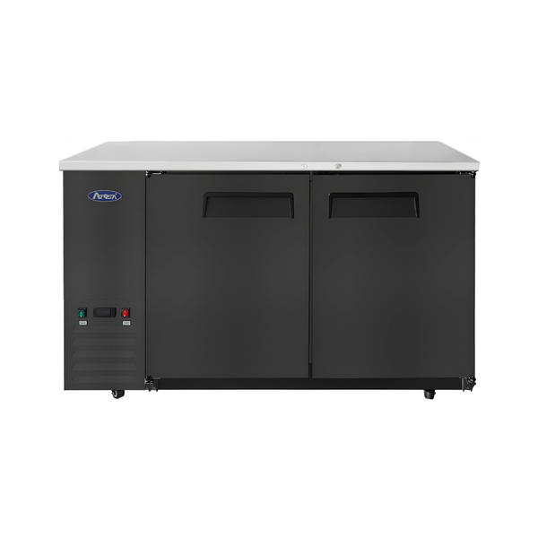 SBB59GRAUS2 — 59″ Black Shallow Depth Back Bar Cooler