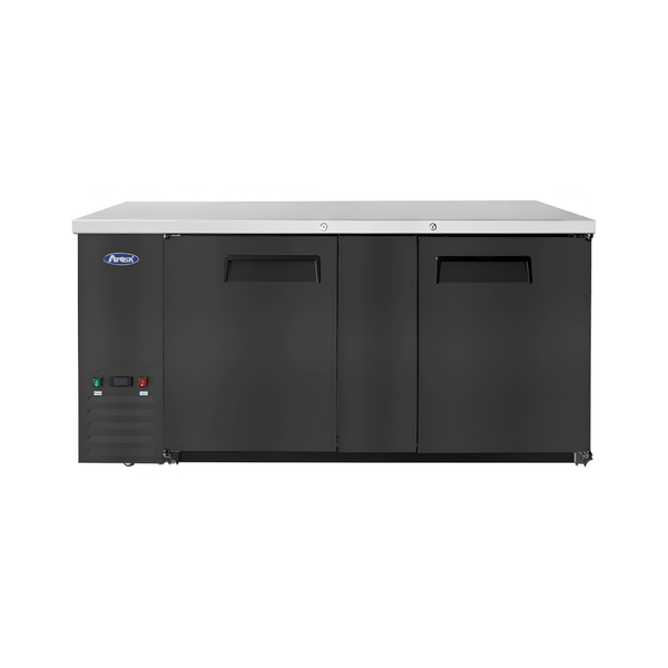 SBB69GRAUS2 — 69″ Black Shallow Depth Back Bar Cooler