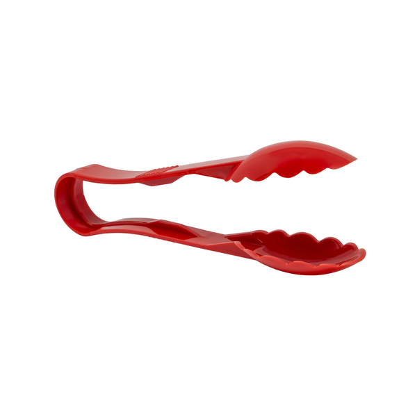 80156-9" Polycarbonate Red Scallop Tongs