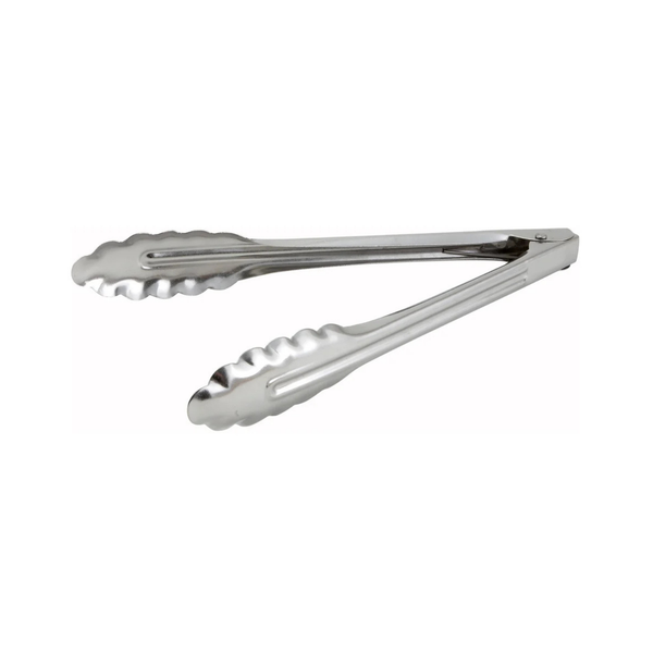 UT-9LT - Stainless Steel Utility Tongs, Medium Weight - 9"
