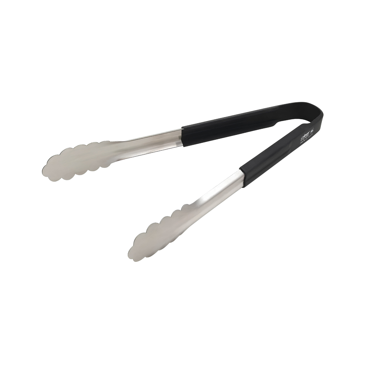 UTSH-12K - Winco Prime 12" Stainless Steel Utility Tongs with Black Silicone Handle