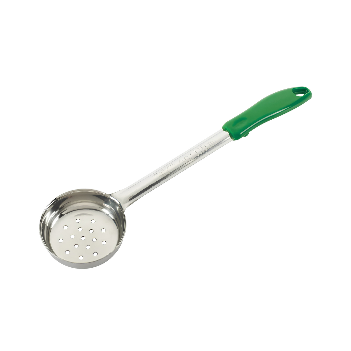 FPP-4 - 4oz Perf Food Portioner, One-piece, Green, S/S
