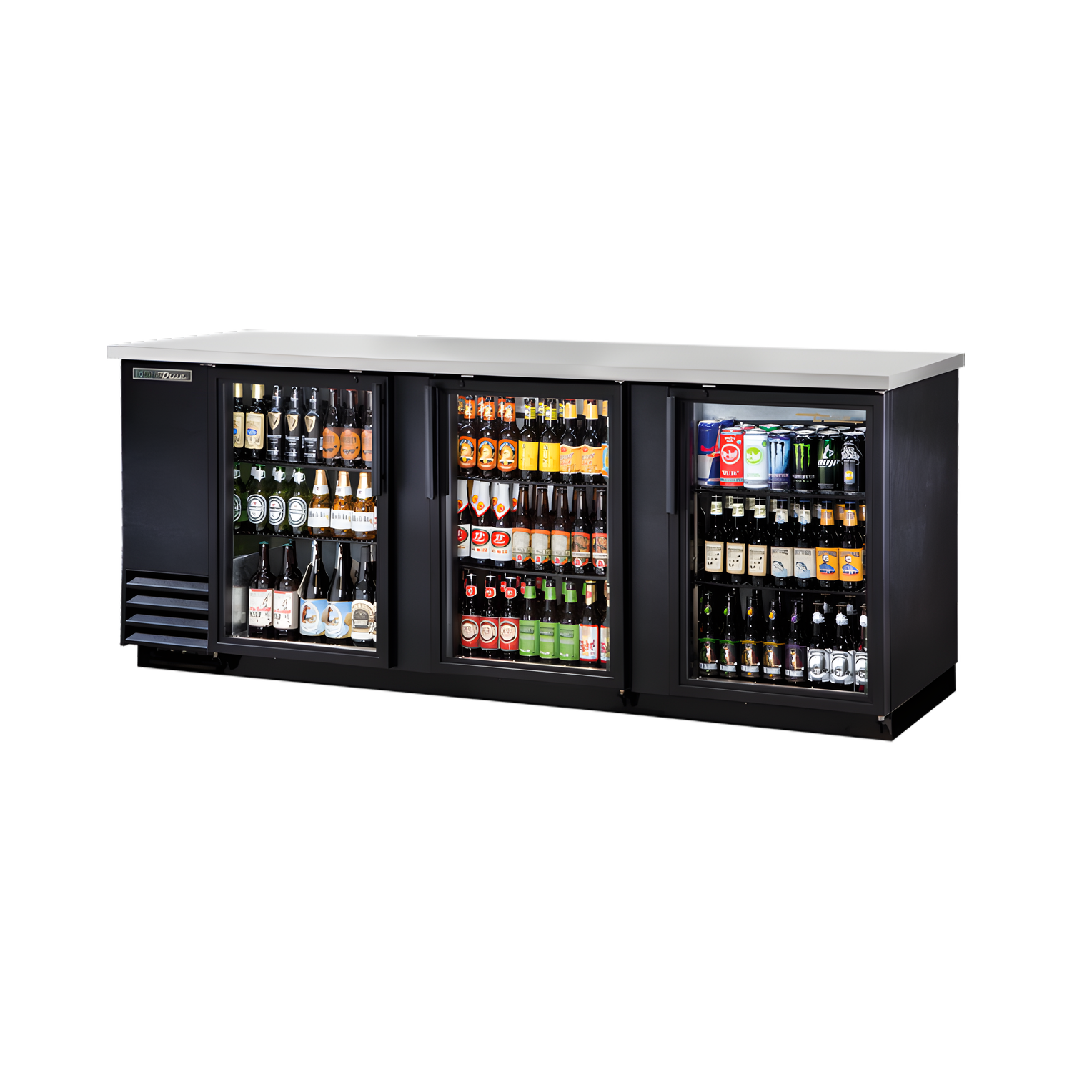 TBB-4G-HC-LD Glass Swing Door Back Bar Cooler with LED Lighting