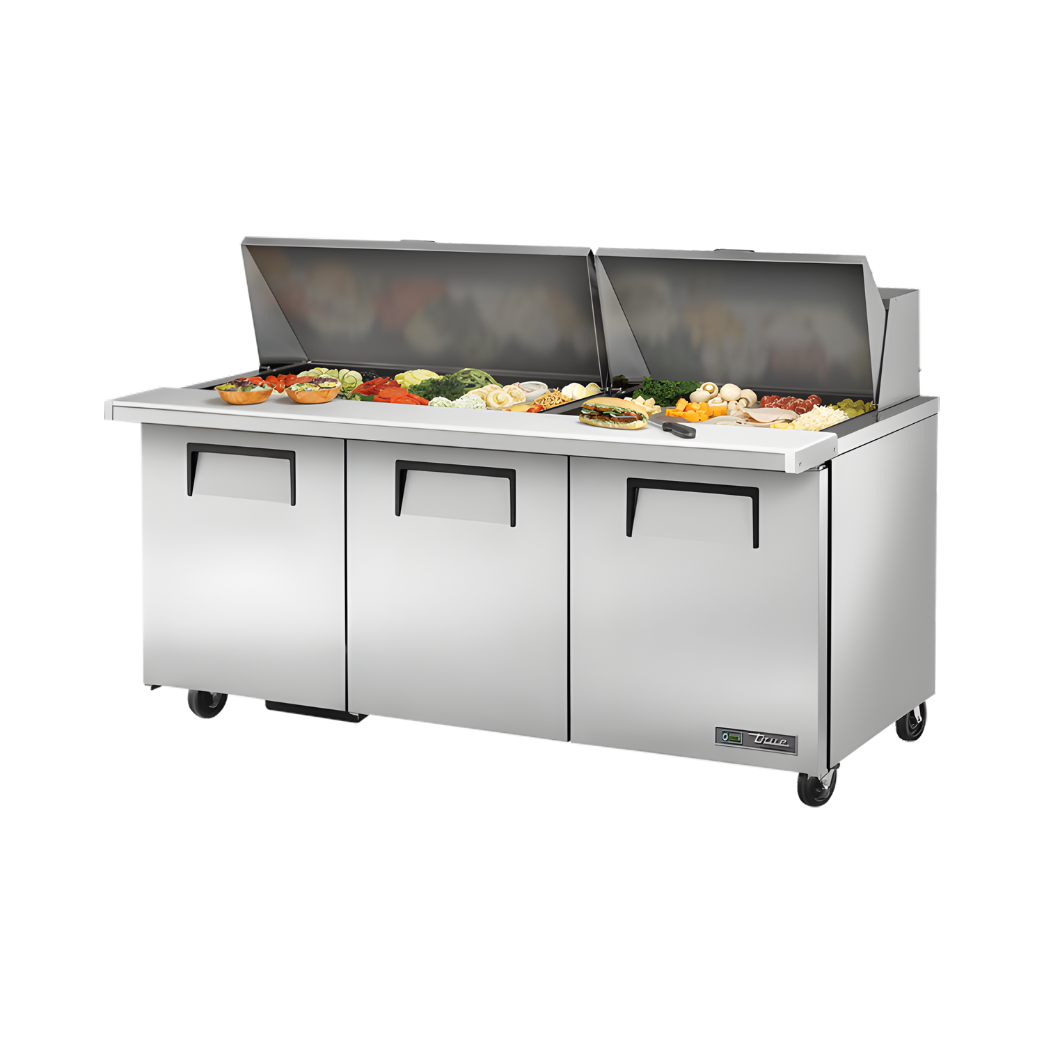 TSSU-72-30M-B-ST-HC Mega-Top Solid Door Sandwich/Salad Unit